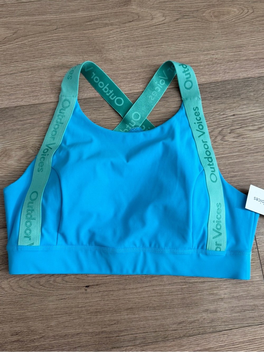Disney Parks Outdoor Voices X Mickey Mouse Sports Bra Blue Size Medium Large NWT - Picture 2 of 5